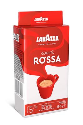 LAVAZZA Qualita Rossa Ground Coffee, 250g, for Regular Coffee, Drip Filter, and Espresso