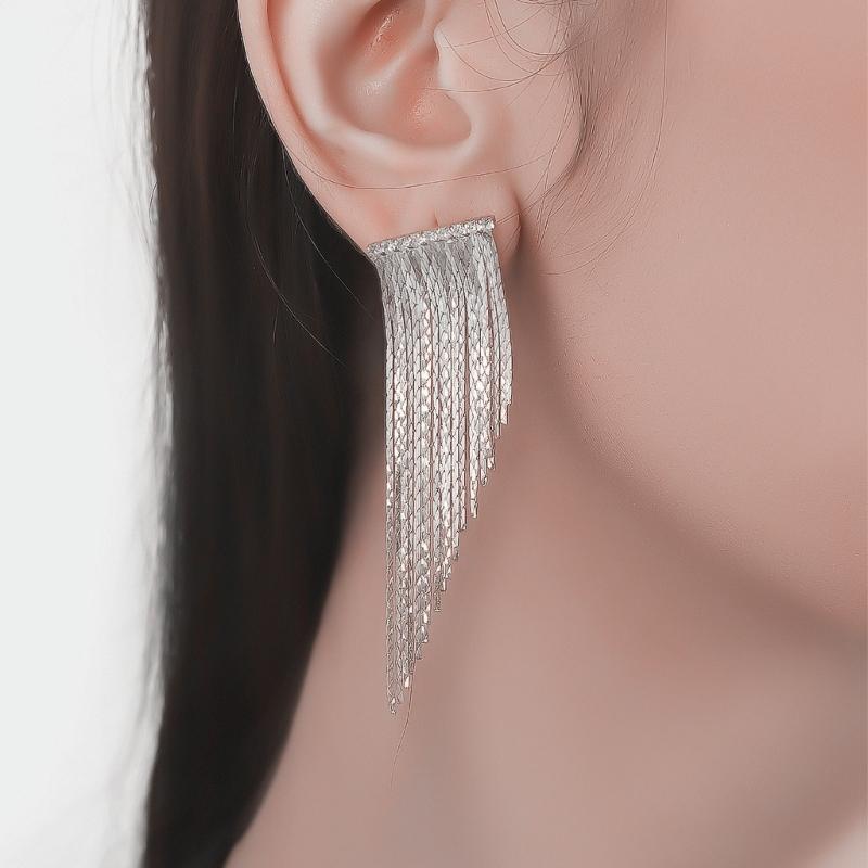 Portable Copper Tassels Earrings Comfortable All Day Wear Daily Fashion Jewelry