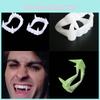 Accessoires de Costume de Fête d'Halloween Ensemble de Fausses Dents Blanches en Plastique Crocs de Vampire Zombie Décoration de Fête Wawazhengfu