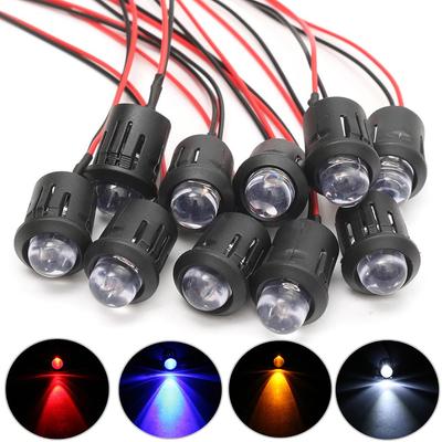 10 ks/sada 12V 10mm předem zapojená konstantní LED ultrajasná voda čirá žárovka kabel 20cm předem zapojená LED lampa 88 WWO66