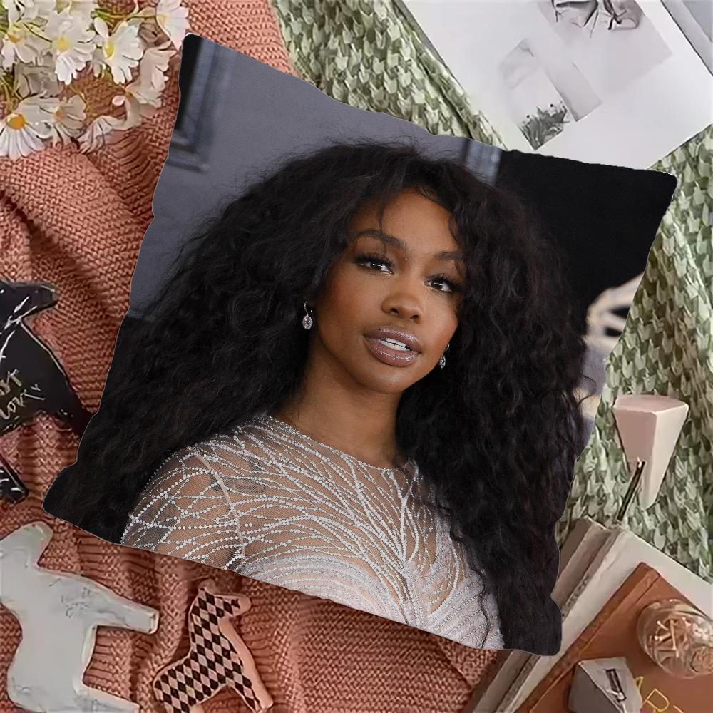 

Singer S-Sza SOS Pillow Case Pillowcase Home Sofa Cushions Car Cushions Pillowcover Office Pillowshell Pillow 16x16Inch