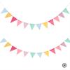 Vintage Colorful paper  Bunting Flags Pennant For Happy Birthday Party Wedding Decoration Candy Bar