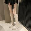 Winter Plüsch Frauen Kniehohe Stiefel 2024 Neue Mode Zurück Reißverschlüsse Damen Elegante Warme Baumwolle Lange Booties frauen Schuhe