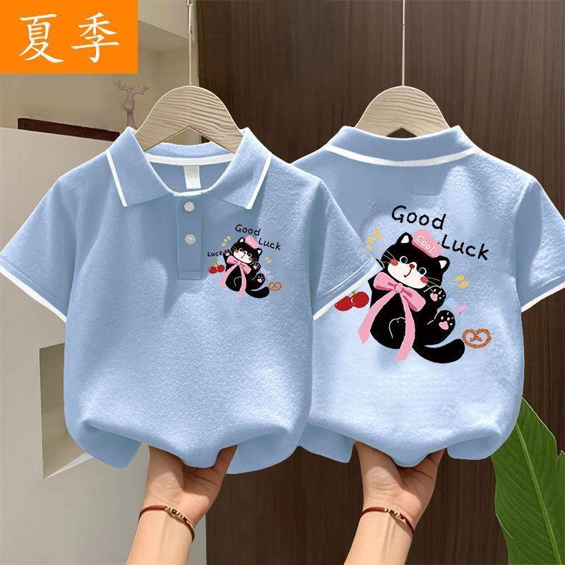 Girls Summer Breathable Polo Shirt Short Sleeve Casual Tee Baby Fashion Top