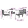 VidaXL Ensemble à Manger de Jardin avec Coussins 5pcs, Table et Chaise de Terrasse, Meubles de Patio, Mobilier d'Extérieur, 3213599