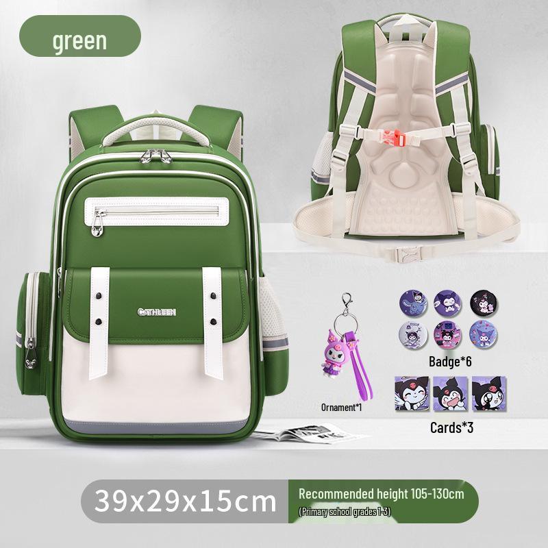 Capybara Oxford Spine-Support Backpack for Grades 1-6: Boys & Girls School Bag