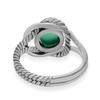 Natural Green Onyx 925 Sterling Silver Twisted Rope Split Shank Rings For Women & Girls