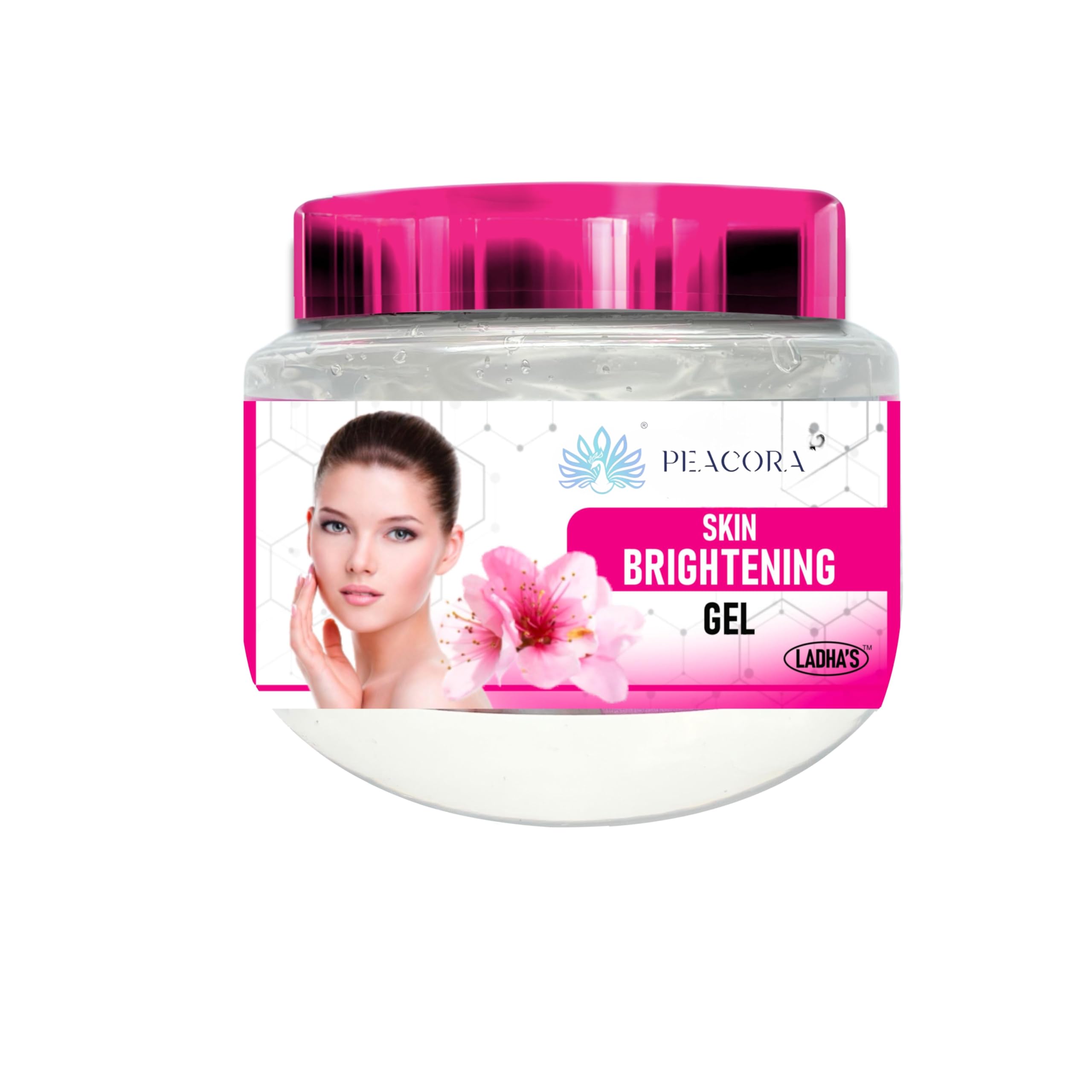 PEACORA Face Gel Mask for Glowing Skin | Brighter, Glowing | Dry Acne, Good for Oily, Acne Prone | Men and Women (360ML, Skin Brightening)