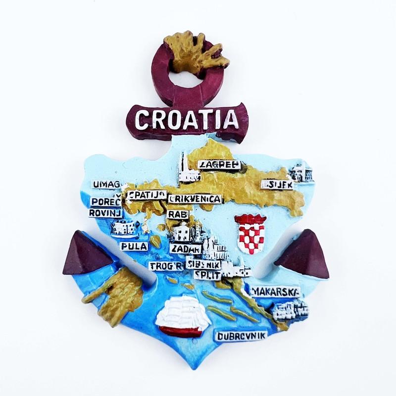 Kroatien Reisekühlschrankmagnete Trogir Tourismus Souvenirs Magnetische Aufkleber für Pinnwand Kühlschrankaufkleber Heimdekoration