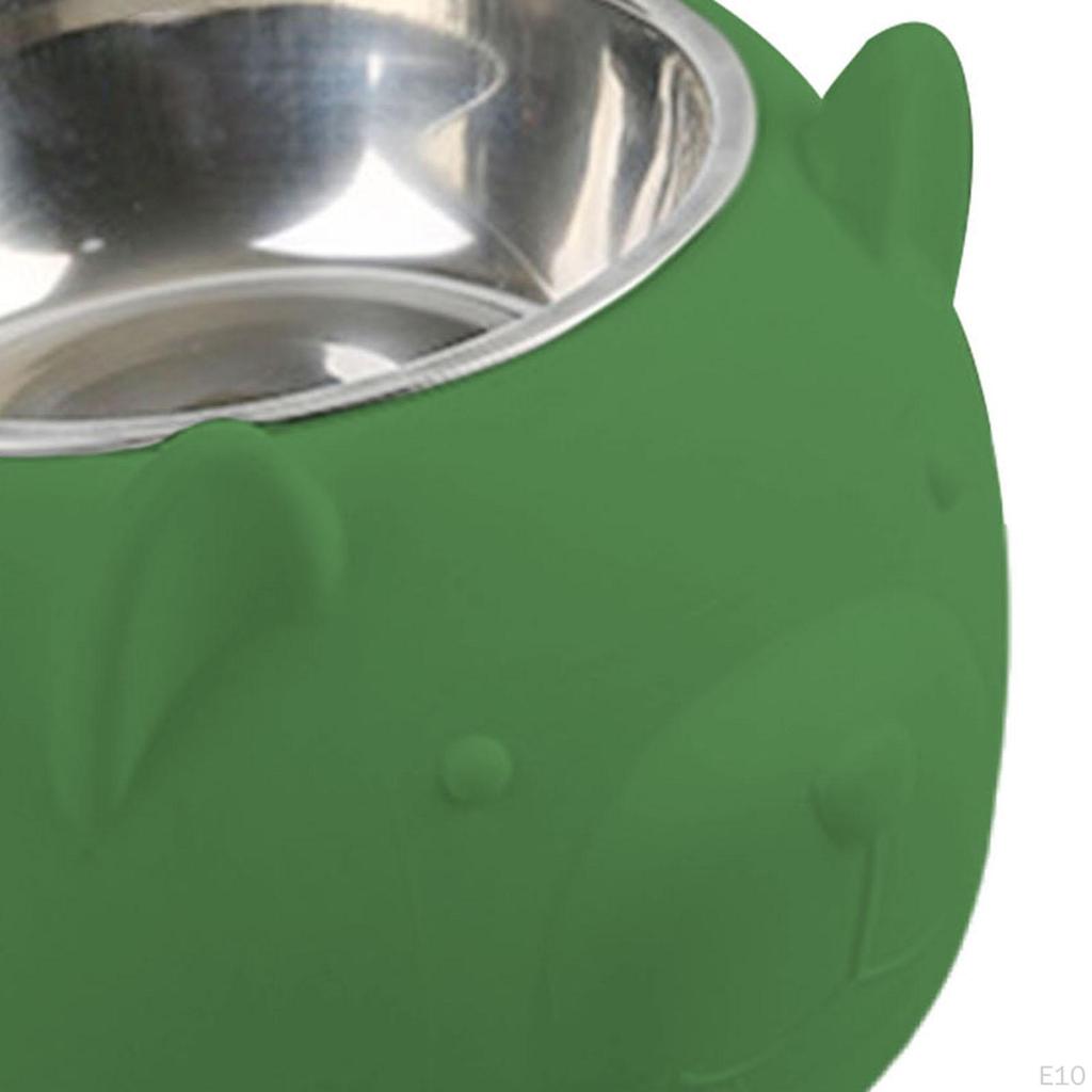 15° Tilted Dog Bowl Slanted Lightweight Cartoon Sturdy Pet Supplies Easy To Food Stainless