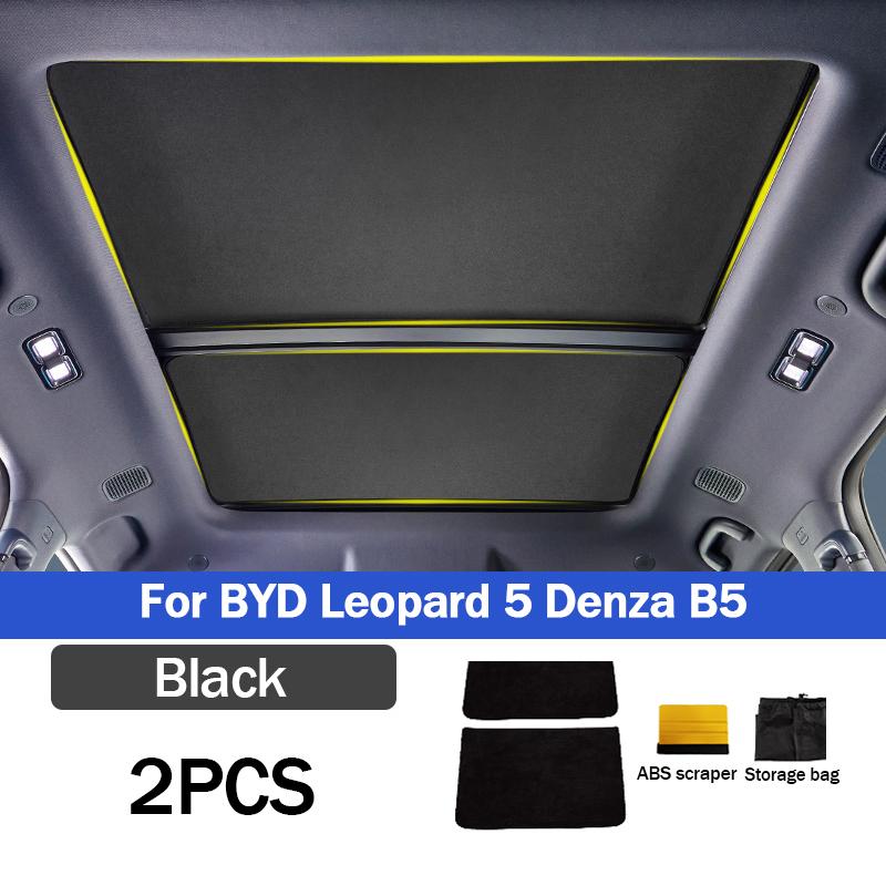 Sunroof Shade Electrostatic Adsorption For BYD Leopard 5/8 Denza B5/8 2025+ Roof UV Protection Thermal Insulation Auto Parts