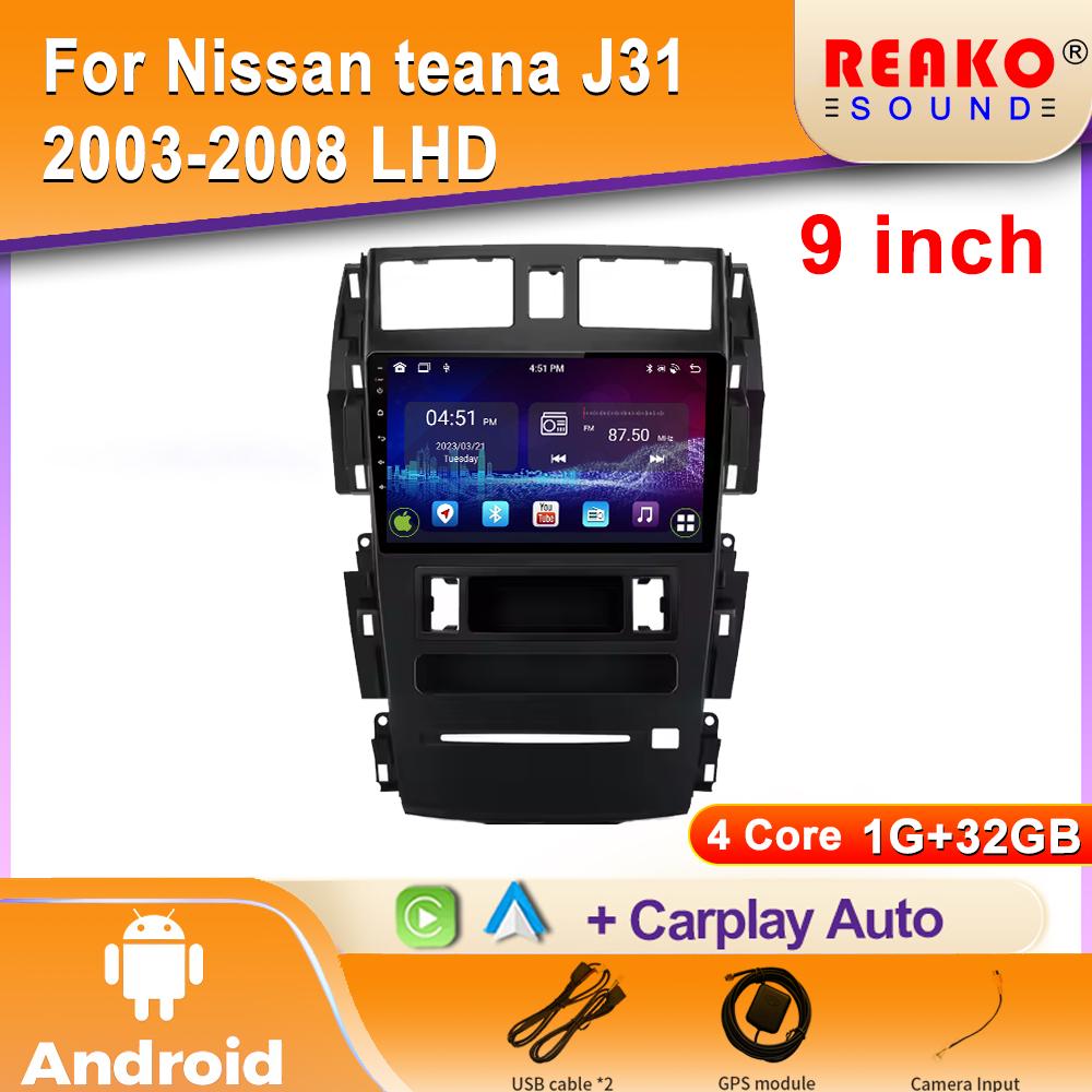 Android Car Radio For Nissan teana J31 2003-2008 LHD Bluetooth Multimedia Video Player 4G GPS Carplay Autoradio Stereo