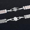 Stainless Steel Seven-Bead Watch Strap for Tissot T41, Elbow 12-24mm