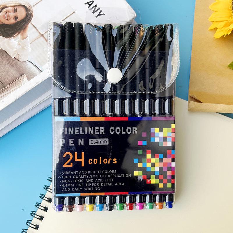 Color Fineliner Needle Point Pens - Water-Based, Art & Journal Drawing Pen Set