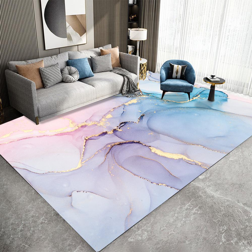 

Мармуровий килим для вітальні Nordic Abstract Deep Blue Gold Area Килимок Вітальня Спальня Приліжковий килимок Розкішний килимок для прикраси будинку 40 x60cm