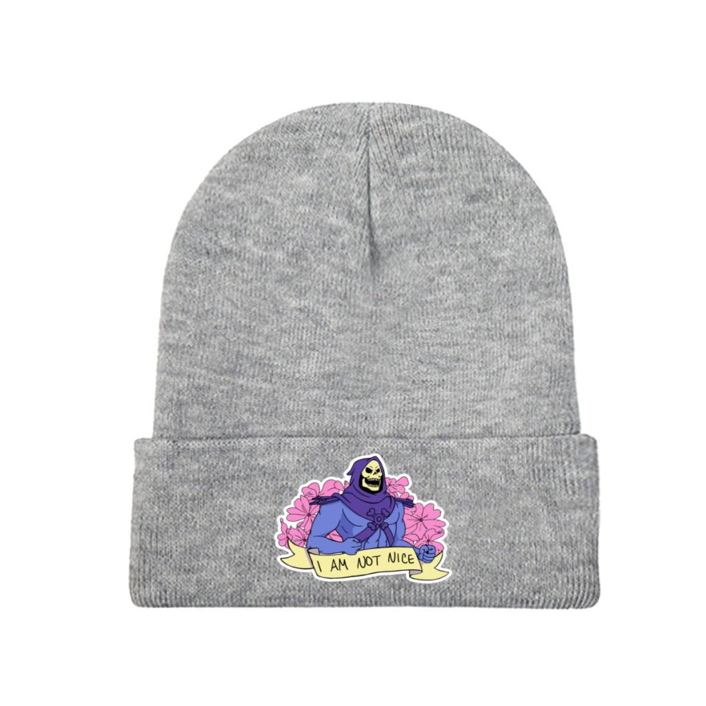 I Am not Nice He-Man and the Masters of the Universe Pălărie din tricot Beanie Pălării de iarnă Căldură din poliester Şapcă casual Unisex Cadou pentru femei
