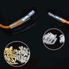 ZOYUBS Kiboshi Terminal Set, 400 Pieces, Gold Plated, Silver Plated, Round Type, Sleeve Set,