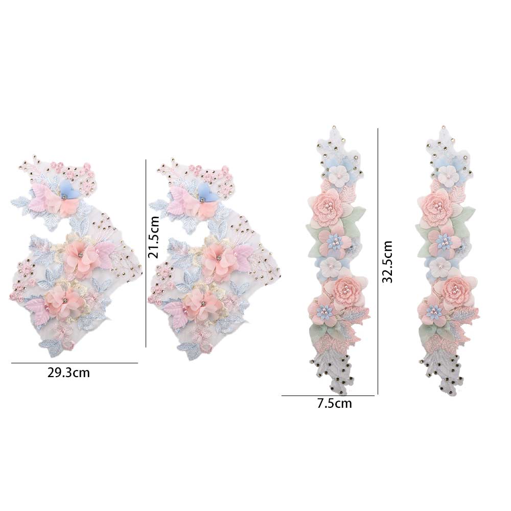 Imitation Flower DIY Sewing Decals Pearl Lace Collar For Wedding Dress Clothes Accessories Applique