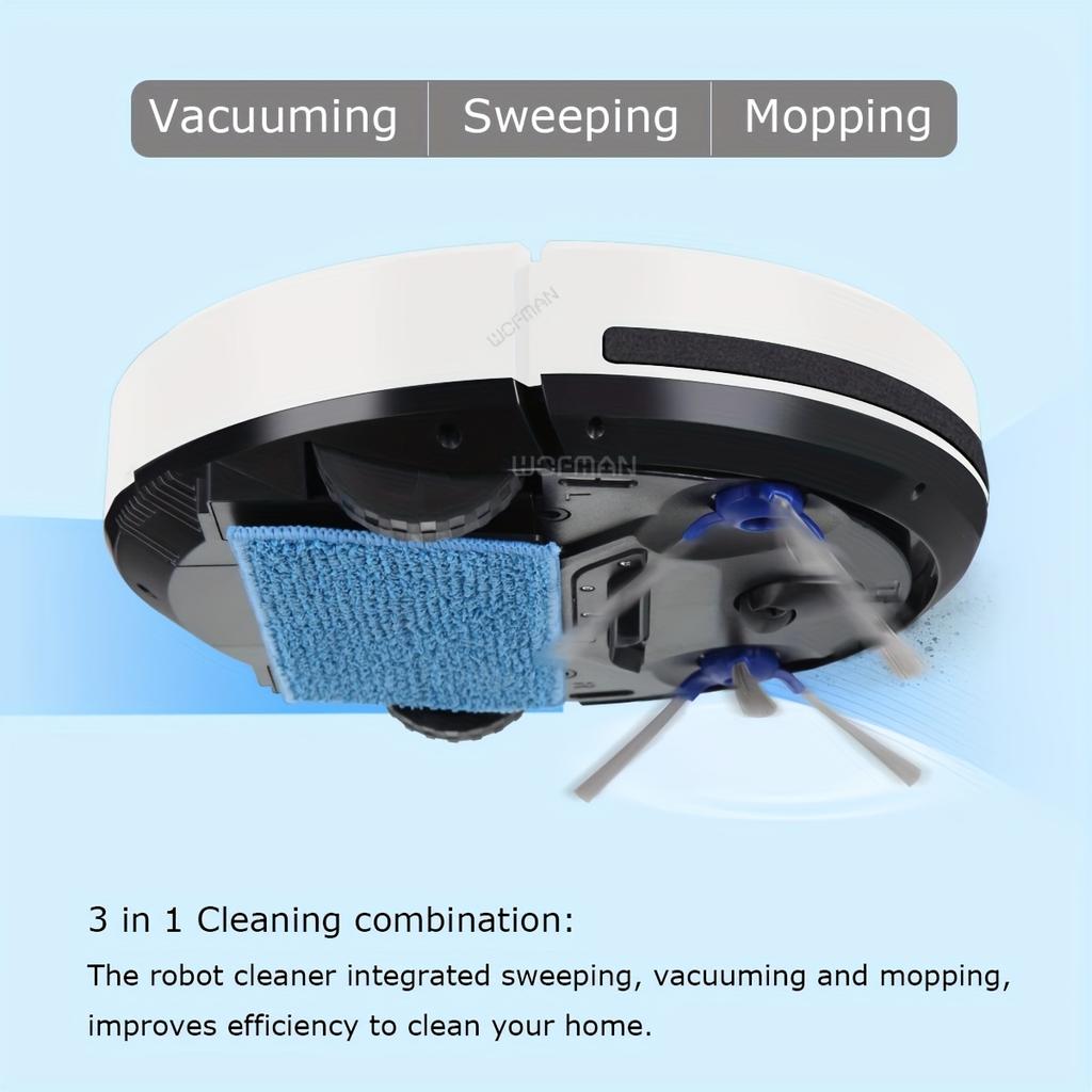 Robot Vacuum Cleaner-Powerful Suction,3000Pa Suction,120 Min Runtime,Self-Charging Robotic Vacuum, 2.4GHz WiFi/App/Alexa Control