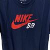 Nike Nautical Logo Print Casual Crew Neck Short Sleeve T-Shirt Men Tops Dark-Blue CV7540-410