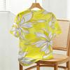 Women's Floral Short Sleeve T-Shirt, Soft Relaxed Fit Casual Top, Versatile for Daily & Work Wear