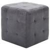 VidaXL 2 pcs Poufs Gris 30 x 30 x 30 cm Similicuir daim