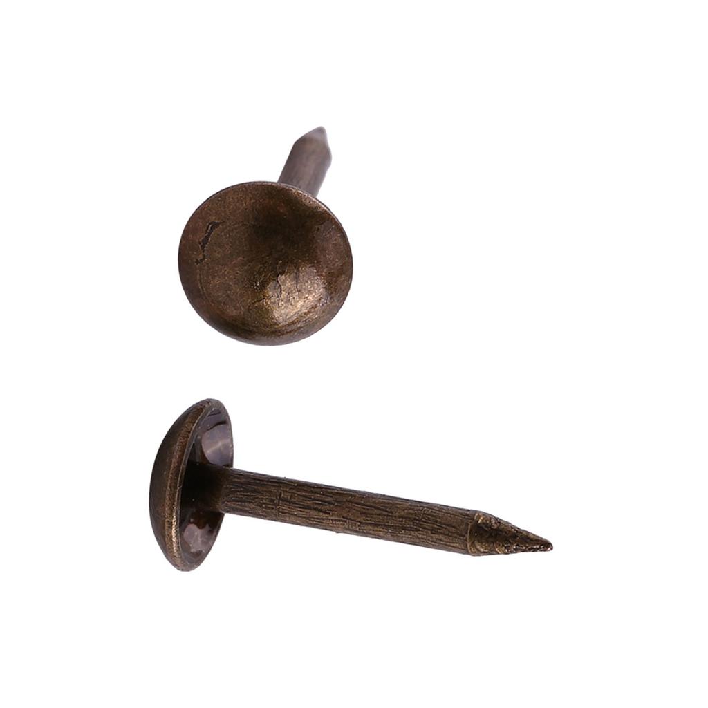 100pc Vintage Upholster Nails Bronze Metal Tag Furniture Sofa Shoe Door Decorative Tack Stud