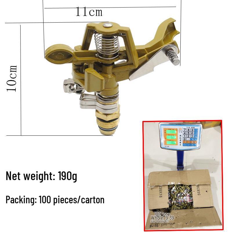 Horticultural Tripod Sprinkler: Large Round Rotating Nozzle for 360° Irrigation and Concrete Curing.