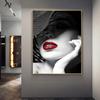 Módulo de labios rojos sexys modernos, pintura en lienzo, carteles nórdicos e impresiones, imagen de pared para Cuadros, decoración del hogar, sala de estar, sin marco