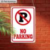 2D Flat 1pc Vintage Warning Aluminium Wall Art Sign No Parking 8x12 Aluminium Rustic Driveway Property Decor Functional Wall Art
