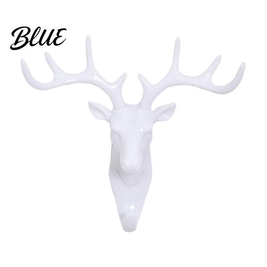 Kitchen Utensil Organizers Deer Head Wall Hook Adhesive Antler Decorative Hanger Modern Hangers Plastic Mount Organizer for Home And Bathroom