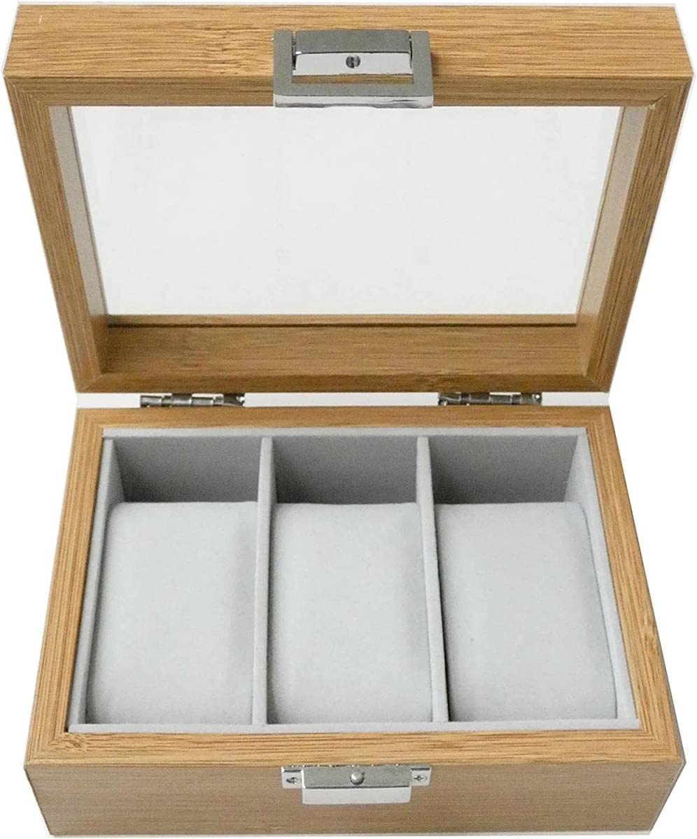 Wooden Watch Case, Unfinished Wood, Watch Storage Case, Box, Watch Collection, Watch Box with Glass Window, Display Case for Men and Women