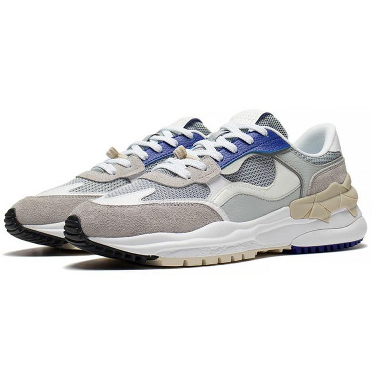 New LiNing Origin CF Tracing Cushioning Anti Slip And Wear Resistant Low Top Sports Casual Shoes Men's Gray AGLS157-1