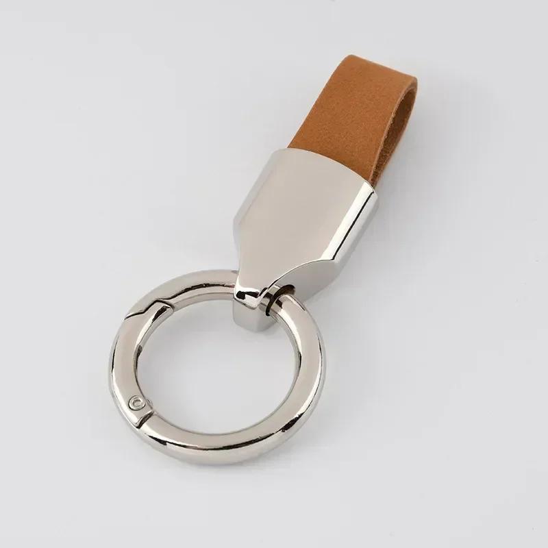 

Retro Vintage Personalized Keyring Custom Logo Name Car Key Chain Laser Engrave Nubuck Leather Keychain for Men and Women Gift Blank