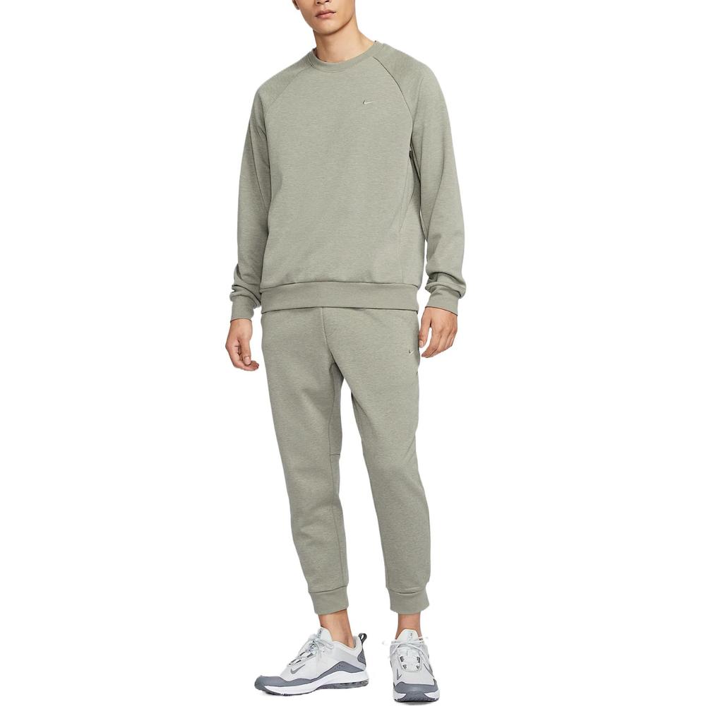 Nike Primary Dri-Fit Fleece Solid Color Simple Drawstring Nine-Point Tapered Sports Pants Men bottoms Light-Army-Green FZ0976-320