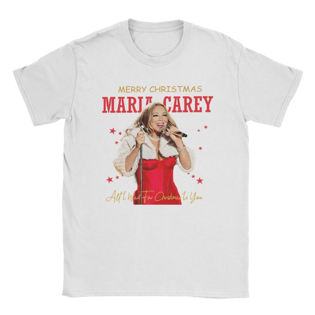 Mariah Carey  All I Want For Christmas Is You T Shirt  Hip Hop T Shirts Short Sleeve Vintage Tshirt Beach Cotton O Neck Tees
