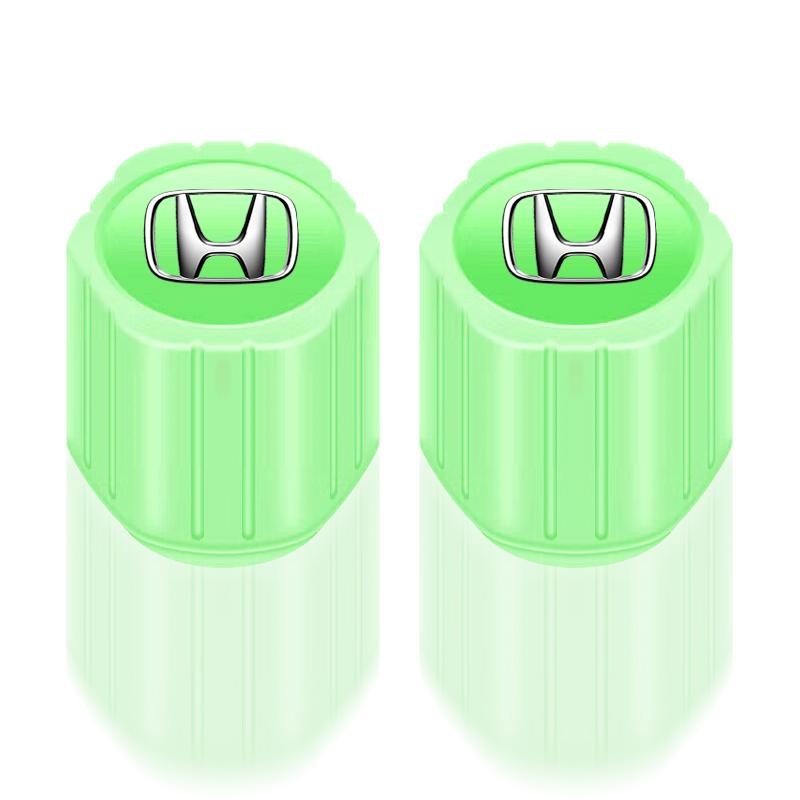 Luminous Car Tire Valve Caps Fluorescent Motorcycle Wheel Tyre For Honda Mugen Power TypeR Jazz City Civic Inspire Accord FIT HRV CRV Odyssey Jade