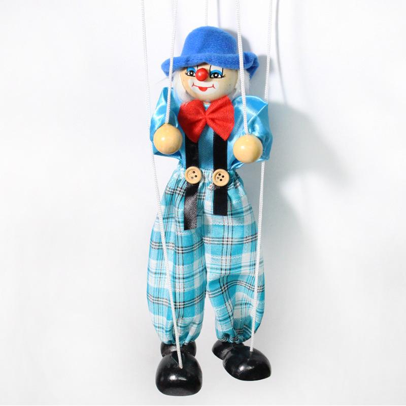 Clowns Marionette Children Shadow Doll Handicrafts Wooden Toys Kids Cute Gift