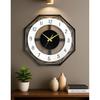 Metal Hexagon Silent Wall Clock for Living Room | Non-Ticking Antique Large Wall Clock for Bedroom, Office, Hall, Drawing Room