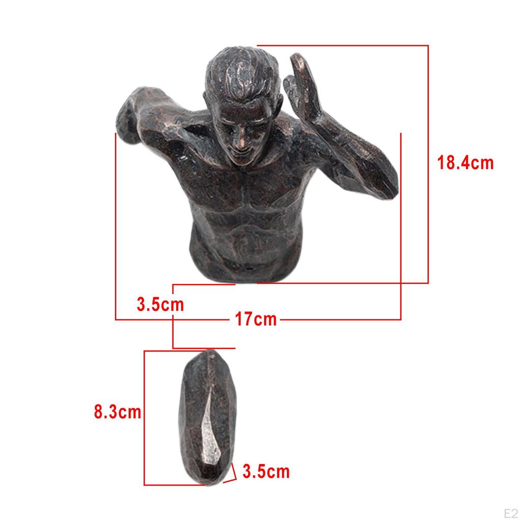 Retro Resin Figurine Background Statue Wall Home Decor