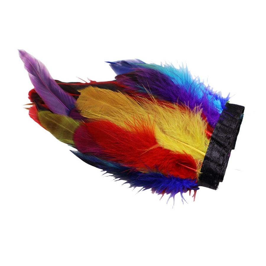 1/10M Rooster Feather Trim Sewing Crafts DIY Christmas Plume Natural Feather Ribbon Jewelry Making Wedding Party Decor