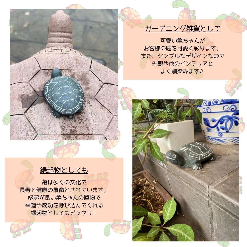 Figurine Turtle Turtle Stone Garden Gardening Hand Carved Lucky Charms Miscellaneous Small Gift Amulet Healing Outdoor Object Japanese Style Animal