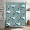 Beach Palm Tree Sun Shower Curtain Waterproof Home Decor For Bathtub Bathroom Cute Blue Floral Design