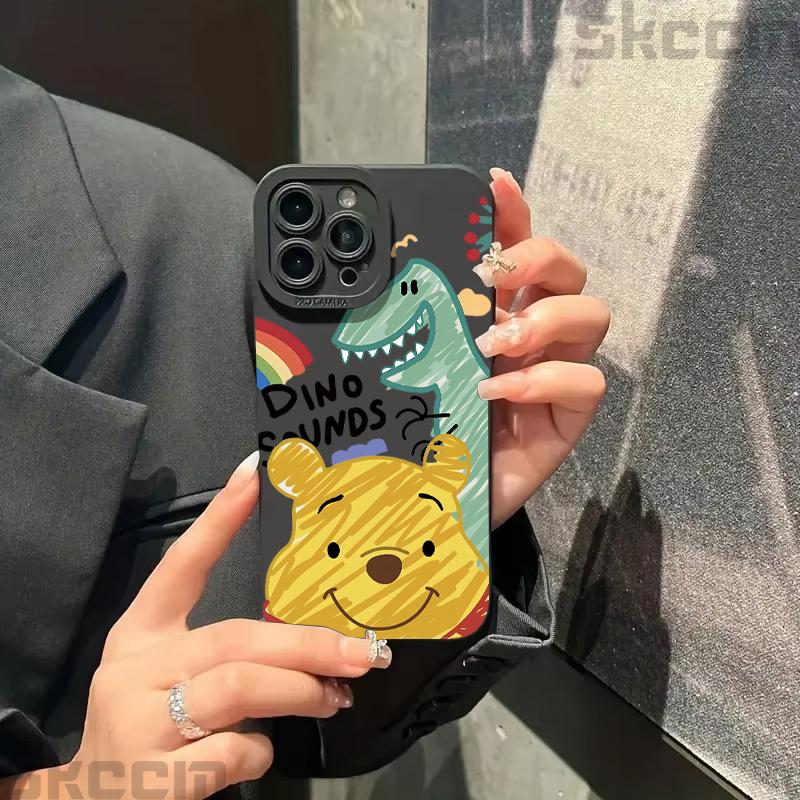 Graffiti Lotso Winnie Pooh Dinosaur Pattern Case For Samsung Galaxy S25 Ultra S24 S23 S22 Plus S21 S20 FE A55 A54 A15 A35 Cover