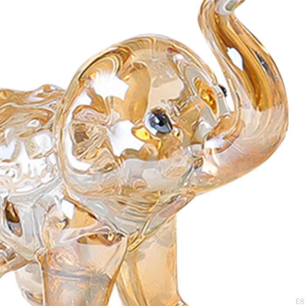 Elephant Figurine Animal Sculpture Family Friends Gift Table Centerpoece for Bookshelf