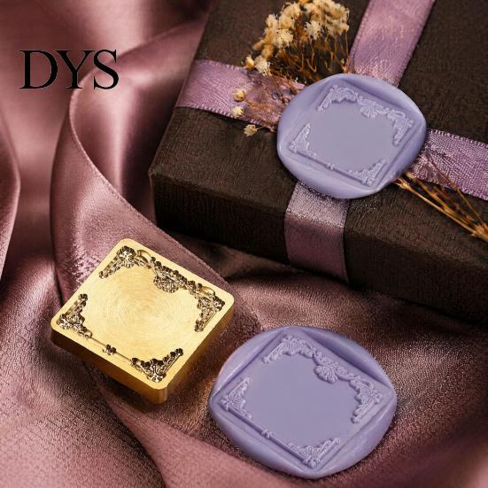 Custom Stamp Head Minimalist Frame Wax Seal Head, Solid Brass Engraved Sealing Retro Replacement Heads for Envelope Gift Packaging Journal Card