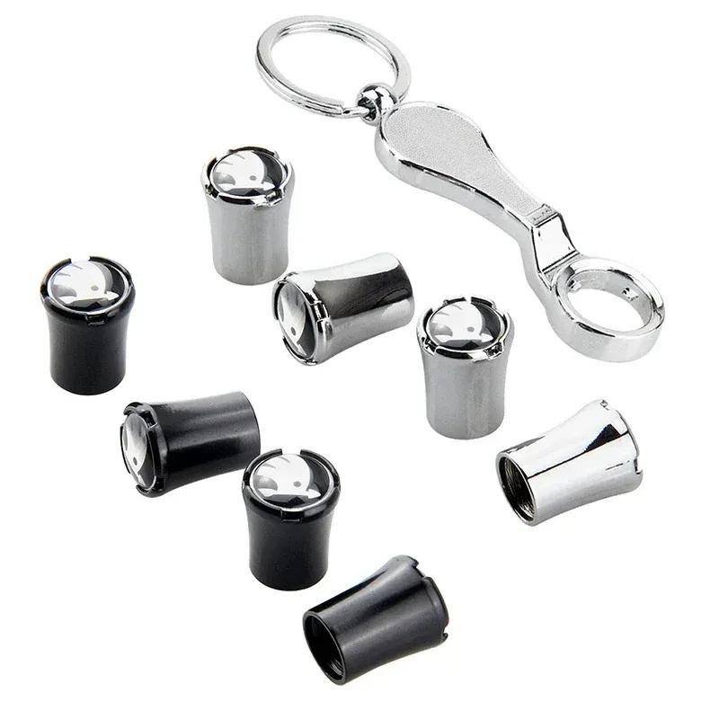 Car Styling Tire Valve Caps for Skoda Superb Kamiq Fabia Rapid Kodiaq Octavia 2 A7 Tour RS Yeti Wheel Car Tire Cover Decoration