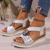 Plus-size Women's Shoes Wedge Heels Lightweight Fish-mouth Sandals