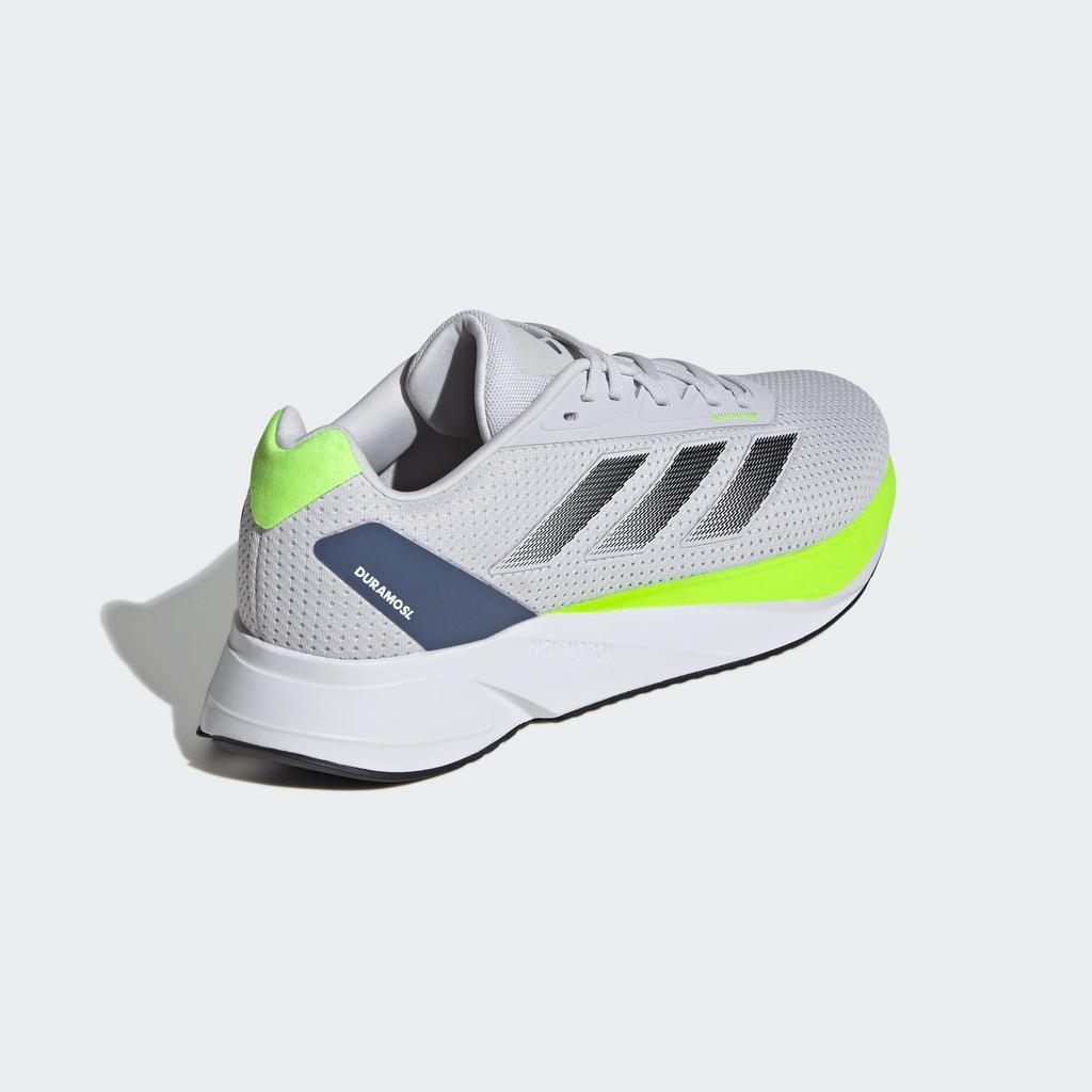 Adidas Duramo SL LZQ32 Running Shoes in Dash Grey, Core Black, and Lucid Lemon, Size 29.0 cm