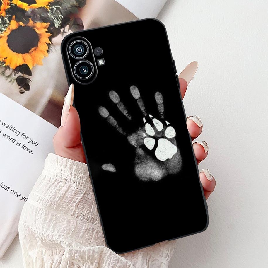 Phone Case 6.55" For Nothing Phone (1) One 1 A063 Soft Black Silicone Shockproof Back Cover For Nothing Phone1 Cartoon Funda New